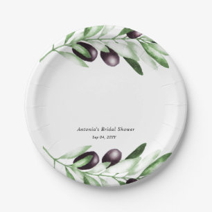 Olive Branch Bridal Shower  Paper Plate