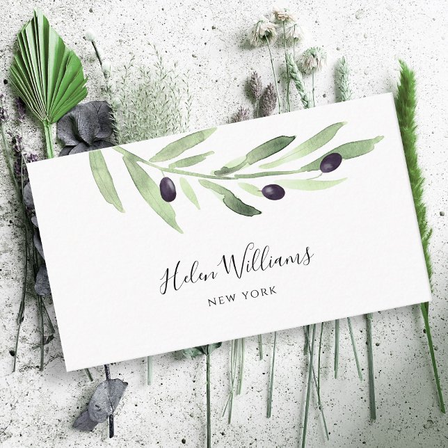 olive branch  business card (Creator Uploaded)