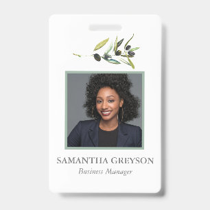 Olive Branch Custom Badges with Photo ID Badge