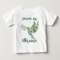 Olive branch dove of peace Ukrainian flag colours