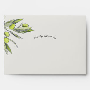 Olive Branch Envelope with Custom Return Address
