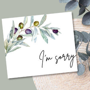 Olive Branch I'm Sorry Apology Card
