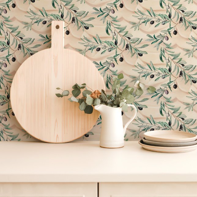 Olive Branch Kitchen Wallpaper (Creator Uploaded)