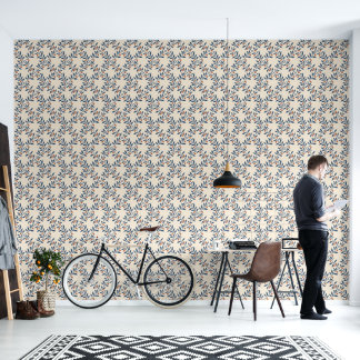 Olive Branch Lattice Vintage Botanicals Wallpaper