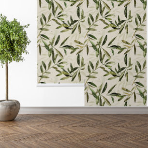 Olive Branch Leaves Mediterranean  Wallpaper