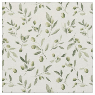 Olive Branch Mediterranean Pattern  Fabric