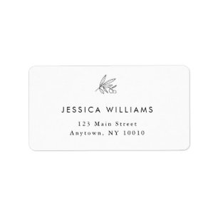 Olive Branch Minimalist Large Return Address Label
