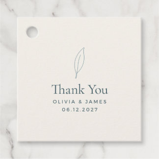 Olive Branch Minimalist Wedding Favour Tags