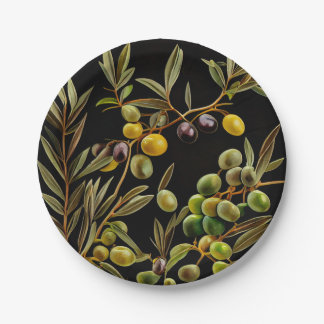 Olive Branch Napkins - Perfect for Mediterranean D Paper Plate