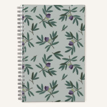 Olive branch pattern notebook