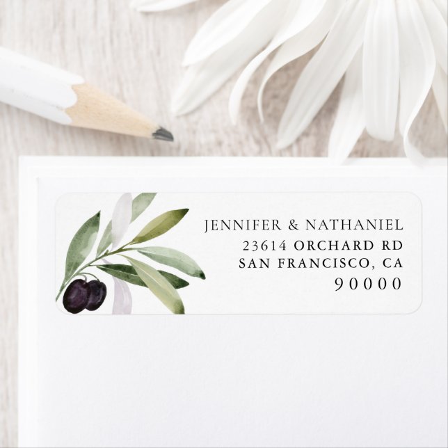 Olive Branch Return Address Label (Insitu)