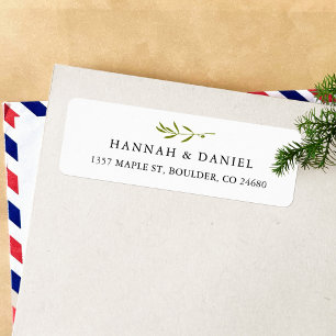 Olive Branch Return Address Label