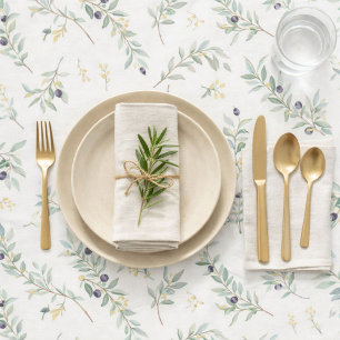 Olive Branch Rustic Green Tablecloth