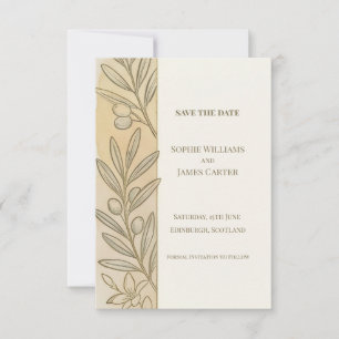 Olive Branch Save The Date Card