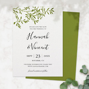 Olive Branch Save the Date card