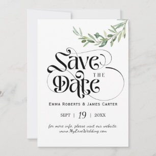 Olive Branch Save the Date Card