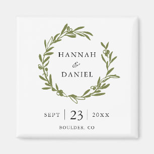 Olive Branch Save the Date Magnet