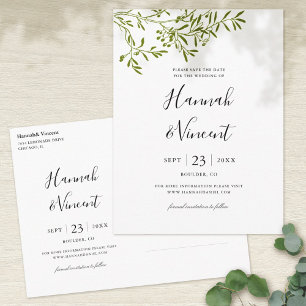 Olive Branch Save the Date Postcard