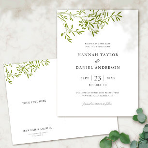 Olive Branch Save the Date Postcard