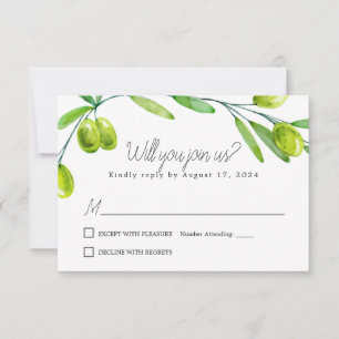 Olive Branch Script Classic Respond Card