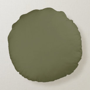 Olive Branch Solid Color 18-0527 AW 2022 Round Cushion