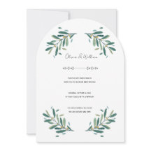 Olive Branch Watercolor Elegant arch Wedding