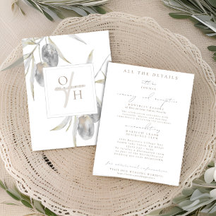 Olive Branch Wedding Details Enclosure Cards