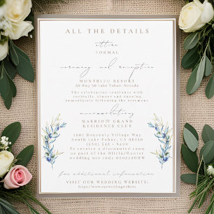 Olive Branch Wedding Details Enclosure Cards