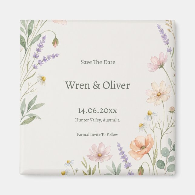 Olive Branch Wedding Magnet (Front)