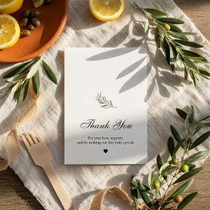 Olive Branch Wedding Thank You  Card