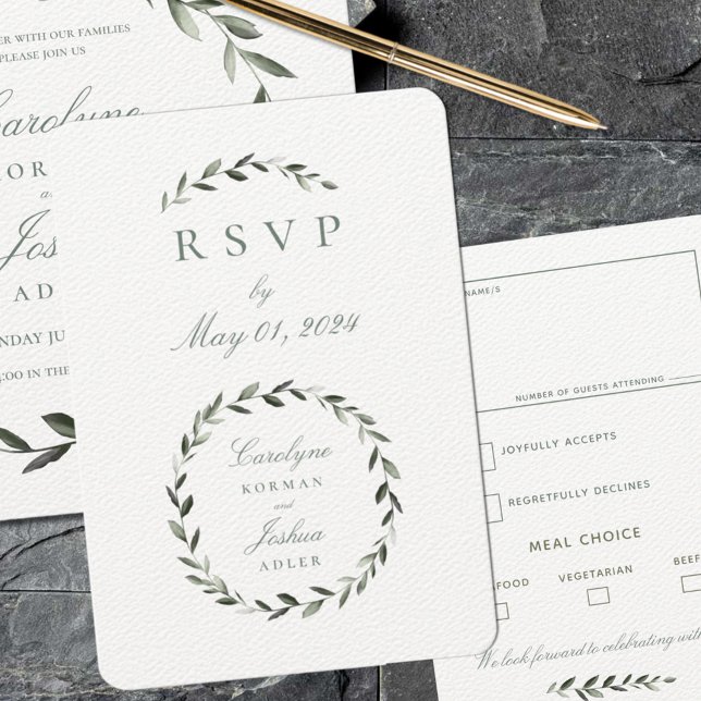 Olive Branch Wreath Meal Choice RSVP (Creator Uploaded)