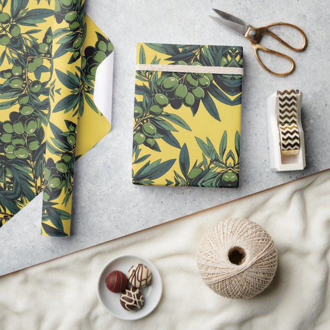 Olive branches Free Palestine floral & botanicals  Wrapping Paper (Crafts)