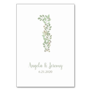 Olive Branches Number 1 Table Number