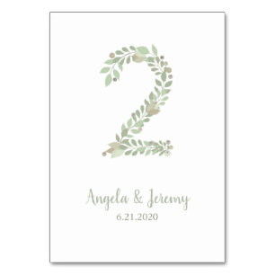 Olive Branches Number 2 Table Number