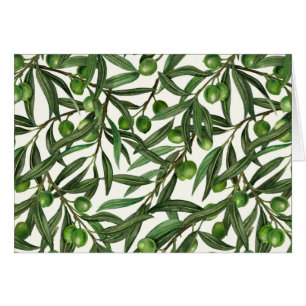 Olive branches on off white