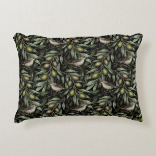 Olive Branches & Warblers Decorative Cushion