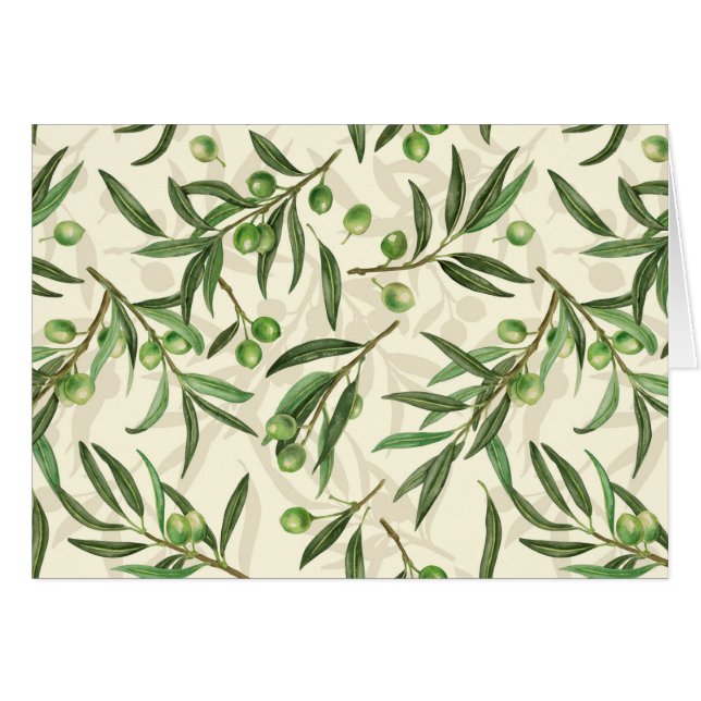 Olive branches watercolor (Front Horizontal)