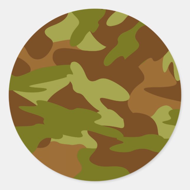 Olive Camo Stickers / Seals by Heard_ (Front)