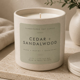 Olive Candle Branding Small Business Label