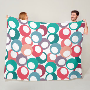 Olive Circles Fleece Blanket