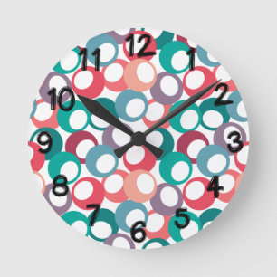 Olive Circles Round Clock