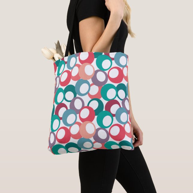 Olive Circles Tote Bag (Close Up)
