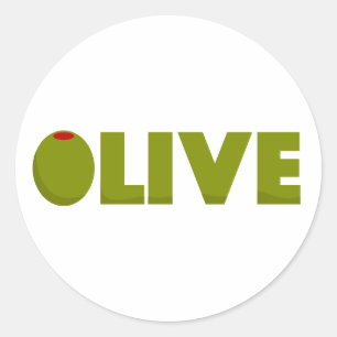 Olive Classic Round Sticker