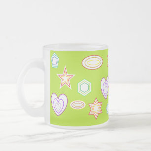 Olive colour Shapes mug