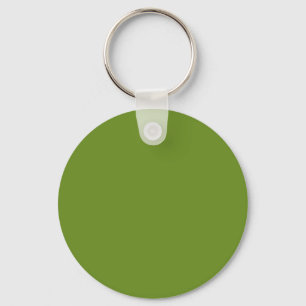 Olive Drab Green 6B8E23 Colour - Option to Add Nam Key Ring