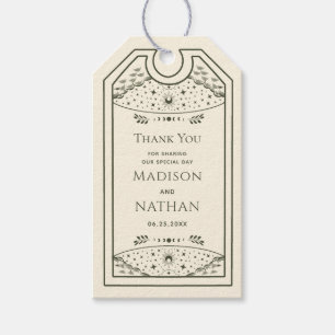 Olive Elegant Gothic Tarot Wedding Thank You Gift Tags