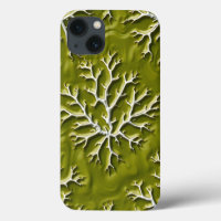 Olive Embossed Branch iPhone Case Style