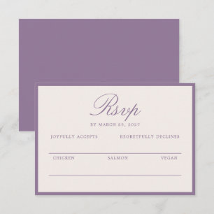 Olive Estate Calligraphy Wedding RSVP Card