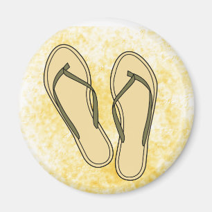 Olive Flip Flops Magnet