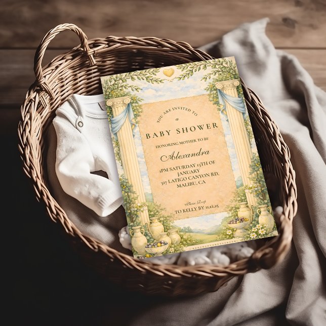 Olive Garden Greek Baby Shower Invitation (Creator Uploaded)